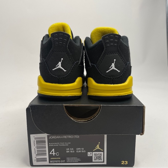 Nike Air Jordan 4 Retro TD “Thunder/Tour Yellow” 2023 - Picture 4 of 4